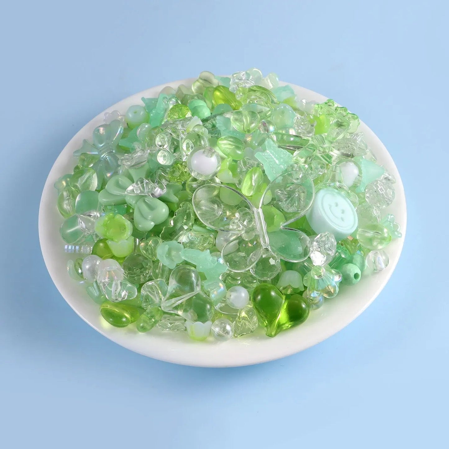 1bag Mixing Style Candy Color Acrylic Beads For DIY Handmade Bracelet Jewelry Making Phone Chain Accessories Viralgem Store