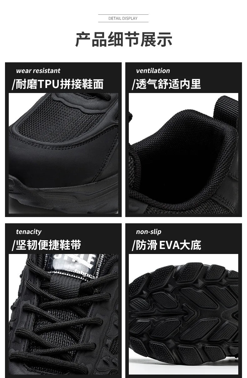 White Safety Shoes Men Steel Toe Boots Work Sneakers Anti-smash Anti-puncture Indestructible Shoes Sport Men Protective Shoes
