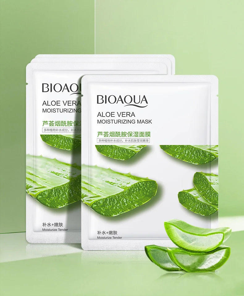 8pcs BIOAQUA Fruit Facial Masks Moisturizing Hydrating Brightening Anti-aging Face Mask Sheet Masks for Face Skin Care Viralgem Store