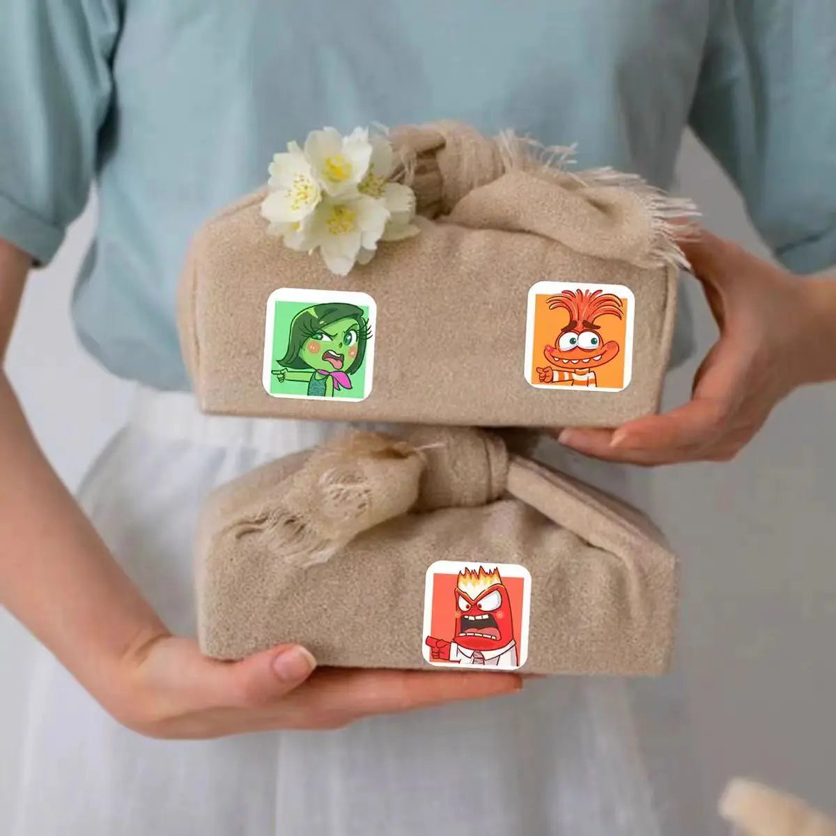 500sheet/roll Disney Movie Inside Out 2 Stickers Cartoon Party Decoration Stickers Gifts Bag Labels Stationery Kids Toys Viralgem Store