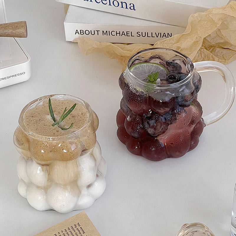 250ml-865ml INS Glass Cup Pineapple Shape Coffee Mug Transparent Cocktail Bar Beverages Soda Water Juice Mugs Cup Drinkware Viralgem Store