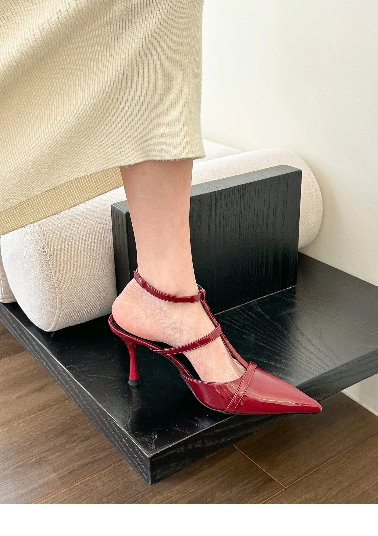 2024 New Trendy Women Gladiator Sandals Summer Pointed Toe Luxury Elegant High Heels Thin Strap Pumps Ladies Party Shoes Size 42