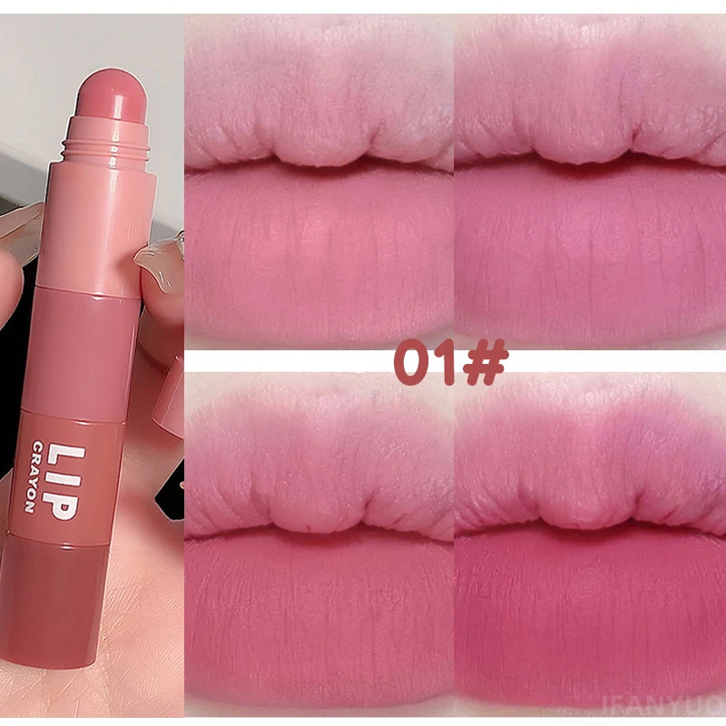 4pc/set Lipstick Mini Crayon Lip Gloss 24hours Long Lasting Matte Lip Makeup Tint Easy To Color Sexy Waterproof Beauty Cosmetics