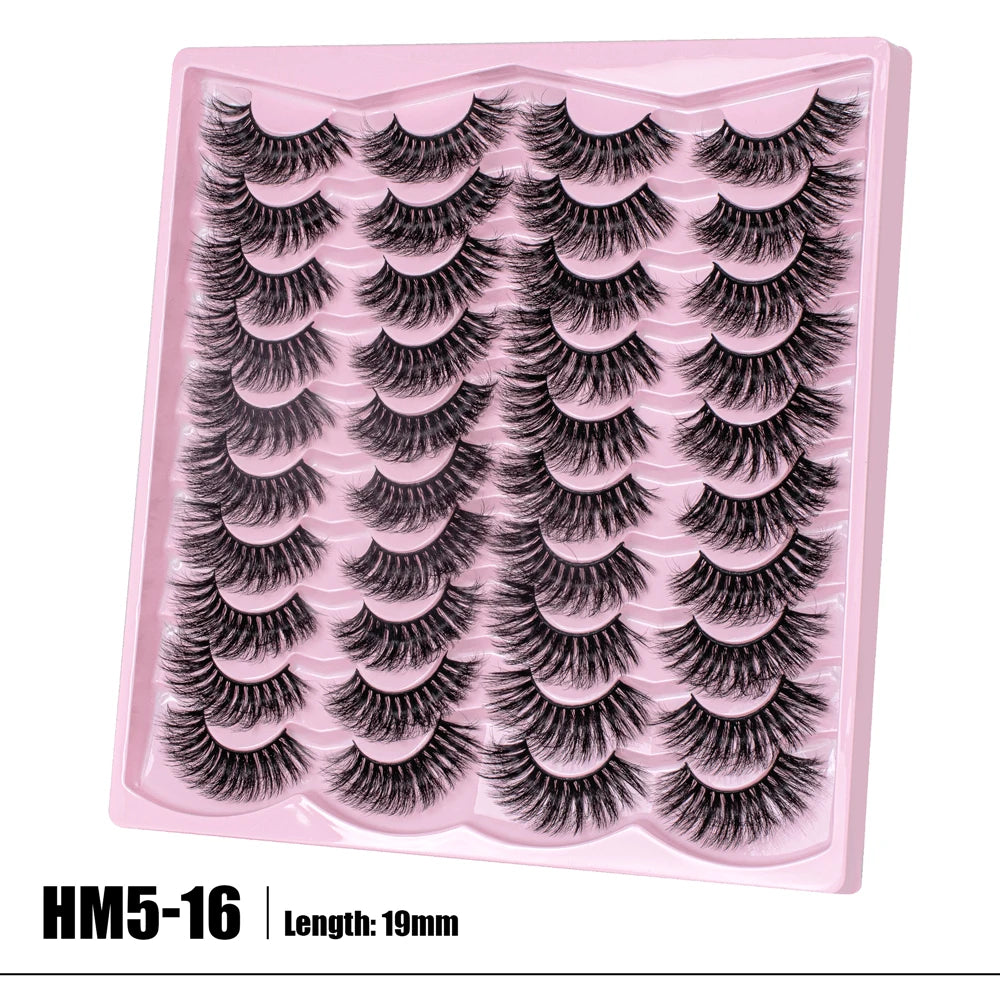 2 Style 20 Pairs Eyelash 3D Natural Mink False Eyelashes Makeup Fake Eye Lashes Faux Cilios Make Up Beauty Tools Wholesale