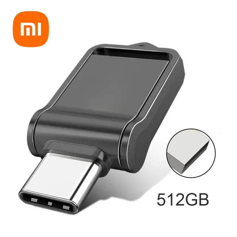 Xiaomi 2TB 3.2 Flash Drive USB Type-c 2-In-1 High Speed Transfer Metal U Disk Waterproof Universal For Mobile Phone Computer