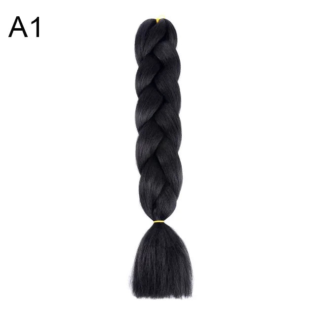 Synthetic Ombre Braiding Hair 24Inch 1Pack Pre Stretched Box Jumbo Colorful Crochet  Extensions for Women Viralgem Store