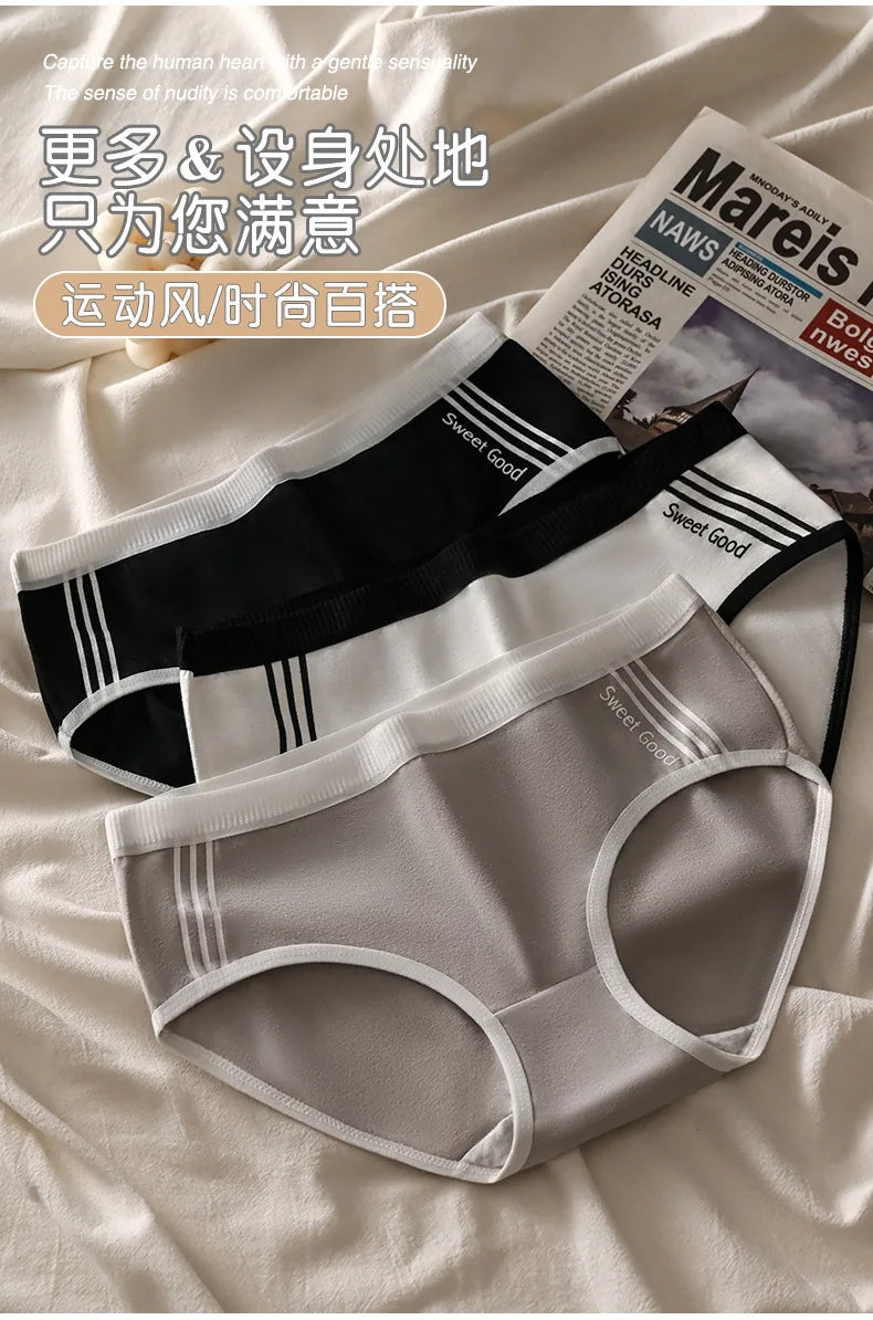 Women Panties Women Sexy Low Rise Briefs Sports Female Solid Color Breathbale Underwear Soft Lingerie