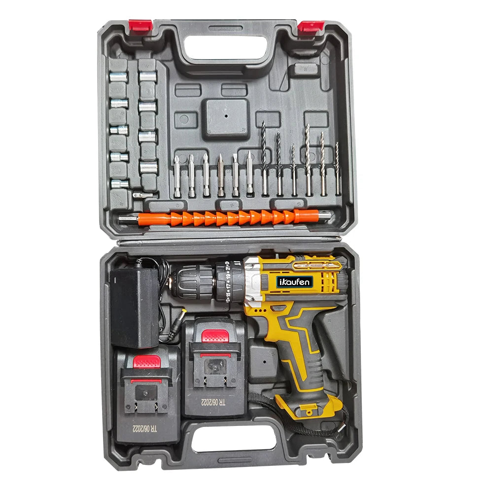 21V Cordless Drill Electric Screwdriver Mini Wireless Power Driver Lithium-Ion Battery Home DIY Cordless Drill Set