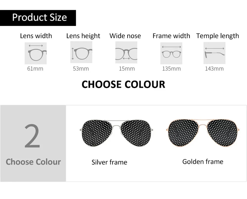 Vision Care Wearable Corrective Glasses Improver Stenopeic Pinhole Pin Hole Glasses Anti-fatigue Eye Protection Oculos De Grau