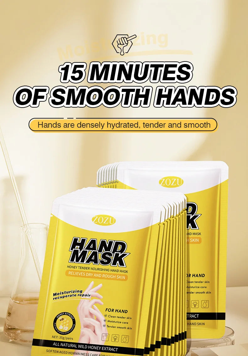 10 Pairs Honey Hand Mask Hands skincare Masks Moisturizing Nourishing Hydrating Tendering Smoothing Hands Skin Care Products Viralgem Store