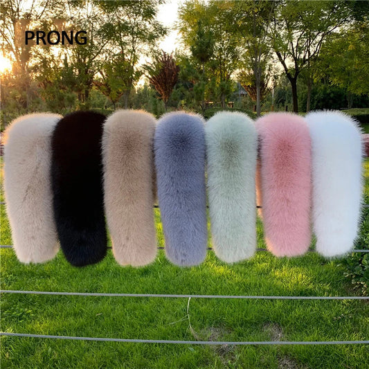 Women Faux Fox Fur Collar Shawl Furry Fur Collar For Winter Coat Hood Fur Decor Fake Fur Scarf Parkas Coat Fur Collar Scarves Viralgem Store