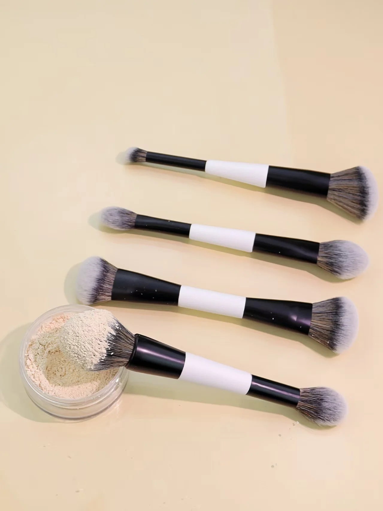 4 Double-Headed Makeup Brushes, Multi-Functional Makeup Brush, Blush Brush, Foundation Brush, Loose Powder Brush, Highlight Brush, Nose Shadow Brush, Concealer Brush, Blush Brush, Gift for Ladies and Girls Viralgem Store