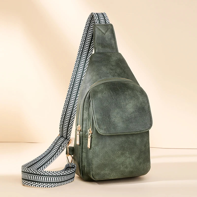 Women Bag Soft PU Leather Shoulder Purse Vintage Fashion Female Chest Bag Designer Multifunctional Shoulder Messenger Crossbody Viralgem Store