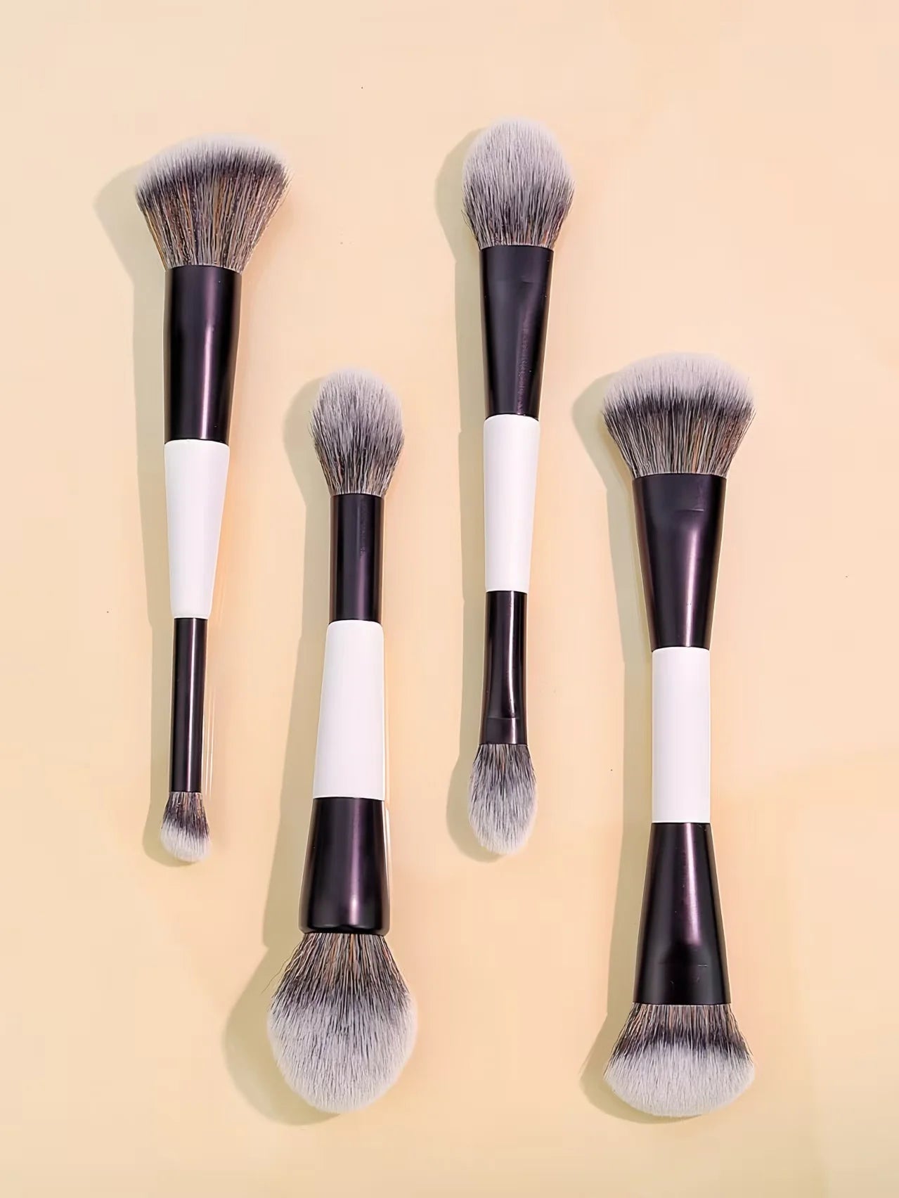 4 Double-Headed Makeup Brushes, Multi-Functional Makeup Brush, Blush Brush, Foundation Brush, Loose Powder Brush, Highlight Brush, Nose Shadow Brush, Concealer Brush, Blush Brush, Gift for Ladies and Girls Viralgem Store