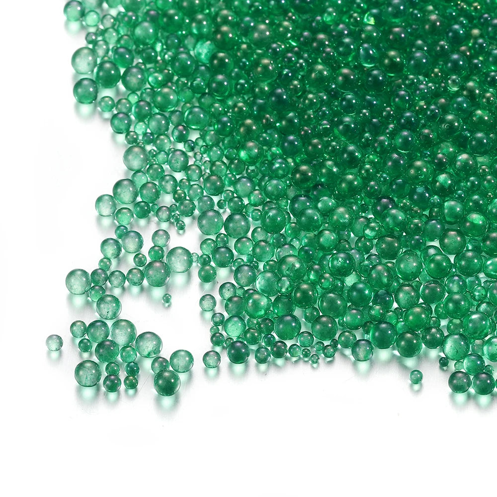 100g 0.4-3mm Mini Bubble Ball Beads Tiny Glass Bead Resin Filling for Silicone Mold UV Resin Epoxy Filler DIY Nail Art Decor Viralgem Store
