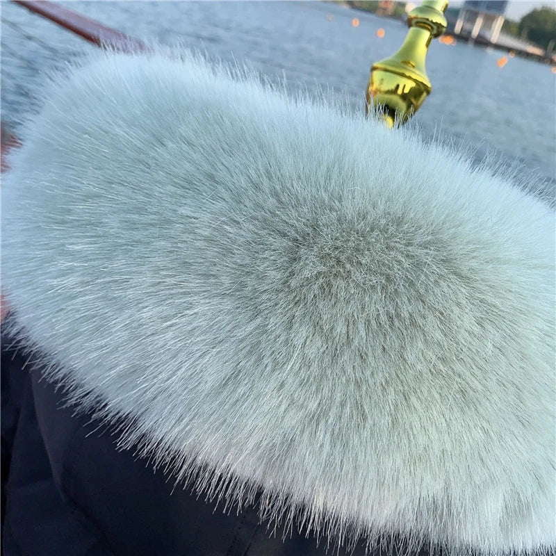 Women Faux Fox Fur Collar Shawl Furry Fur Collar For Winter Coat Hood Fur Decor Fake Fur Scarf Parkas Coat Fur Collar Scarves Viralgem Store