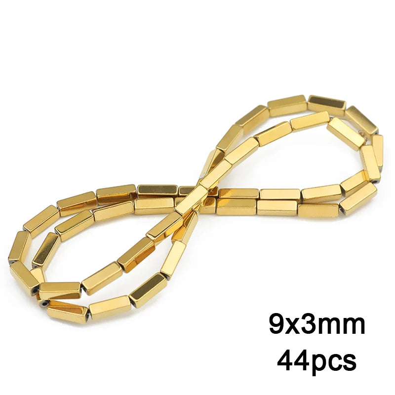 3A+ Retention Color Various Shapes Star Heart Hematite Natural Stone Plated Loose Gold Beads For Jewelry Making Diy Bracelets