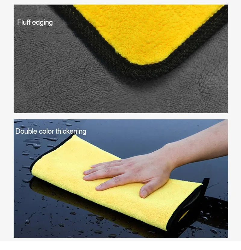 1-5Pcs Microfiber Towel Car Microfiber Cloth Wash Towel Microfiber Cleaning Cloth Absorbent Car Wash Drying Towel Auto Detailing