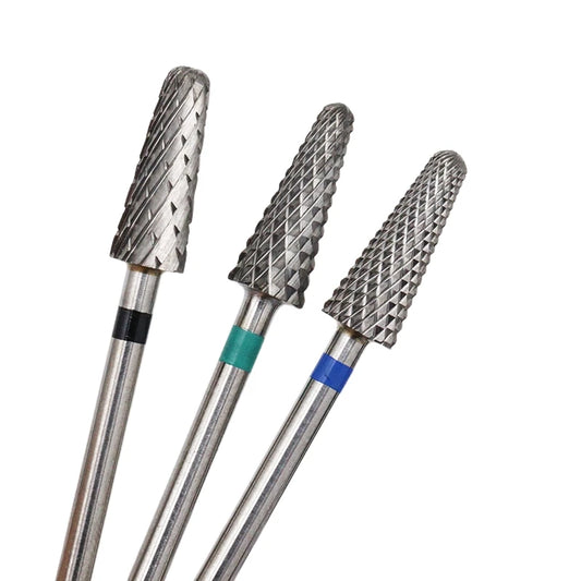 5mm Cone Carbide Nail Drill Bit 3/32" Milling Cutter For Manicure Rotary Burr Nail Bits Electric Drill Accessories Tool