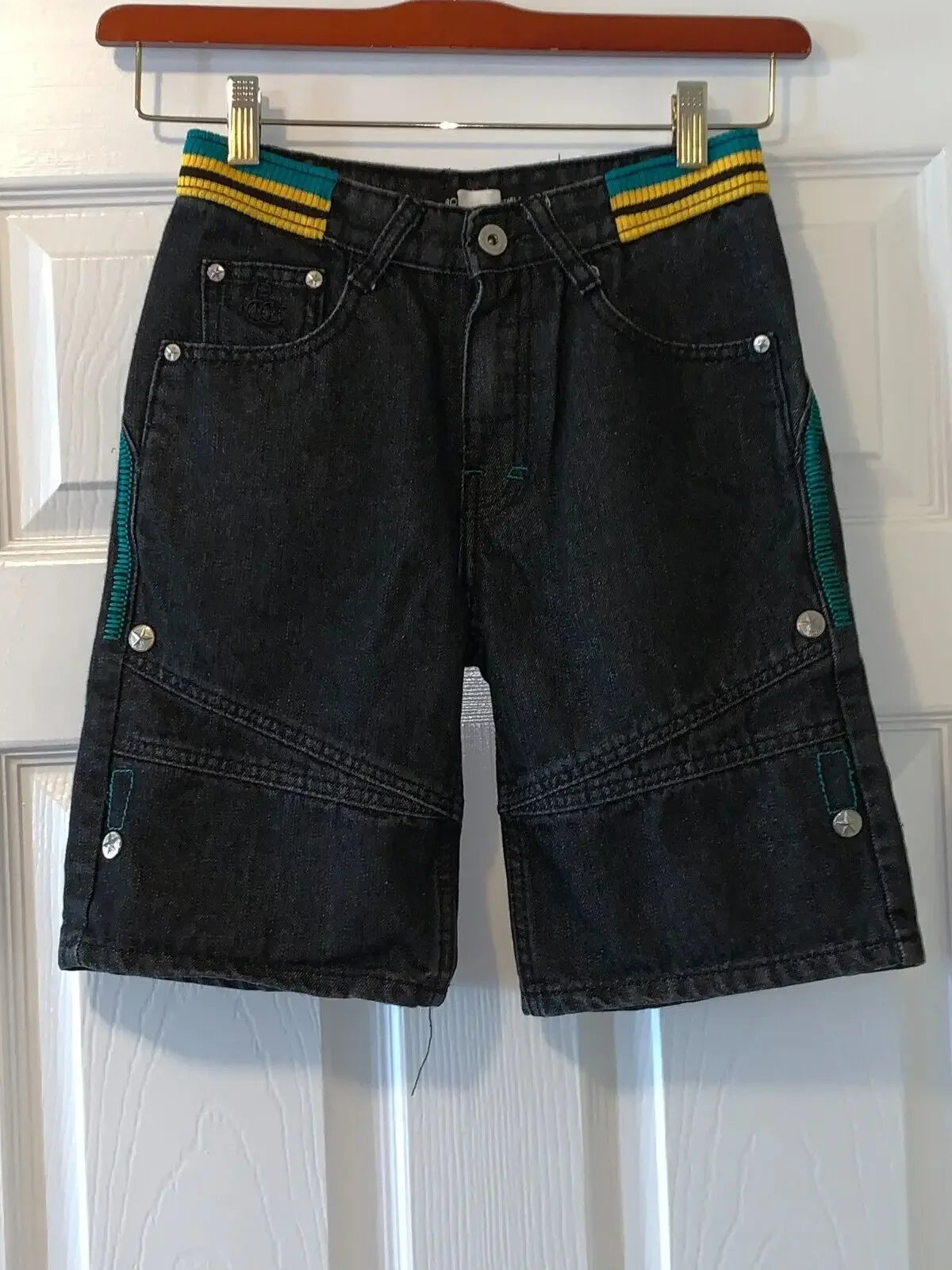 Summer Five Pointed Letter Patchwork Embroidered Jeans Harajuku Rock Hip Hop Diamond Pants Men's Personalized Design Shorts Viralgem Store