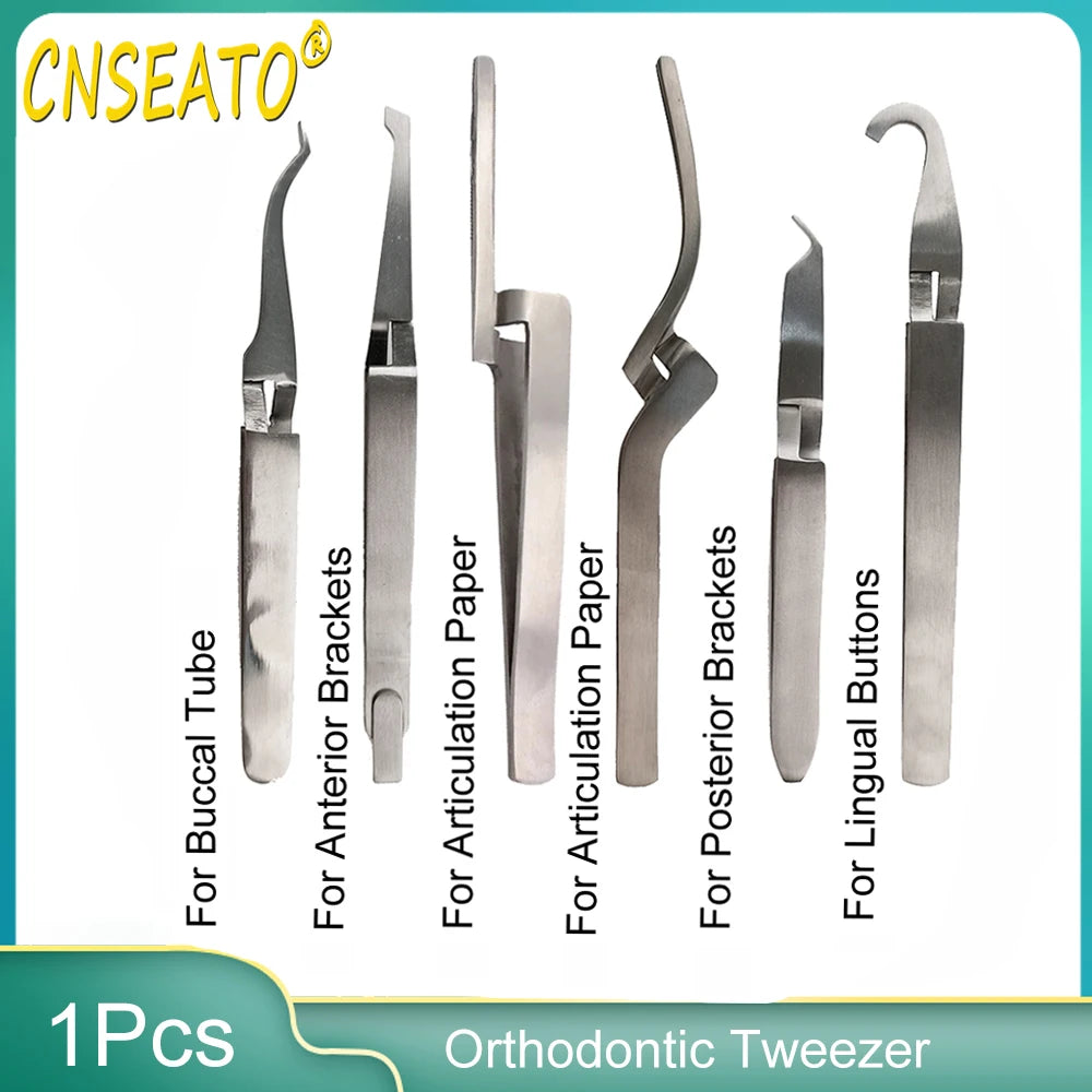 1Pcs Dental Orthodontic Bracket Tweezer Buccal Tube Bonding Placer Dentistry Articulating Paper Tweezers for Teeth Care Tools