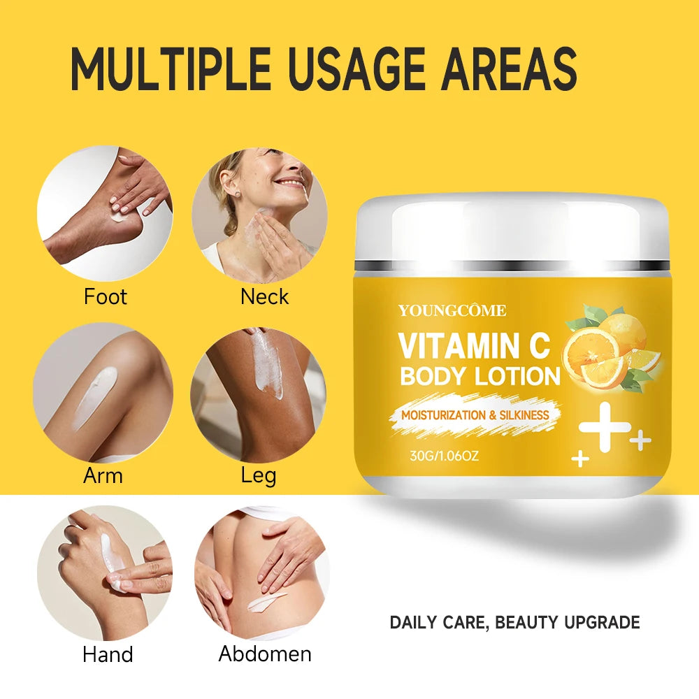 ﻿ Vitamin C Body Lotion Whitening Creams Moisturising Exfoliating Leg Arm Back Body Skin Care Cream Viralgem Store