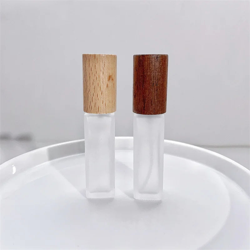 10ml Frosted Glass Perfume Bottle Refillable Square Press Spray Bottle Empty Atomizer Fine Mist Sample Vials Cosmetic Container Viralgem Store