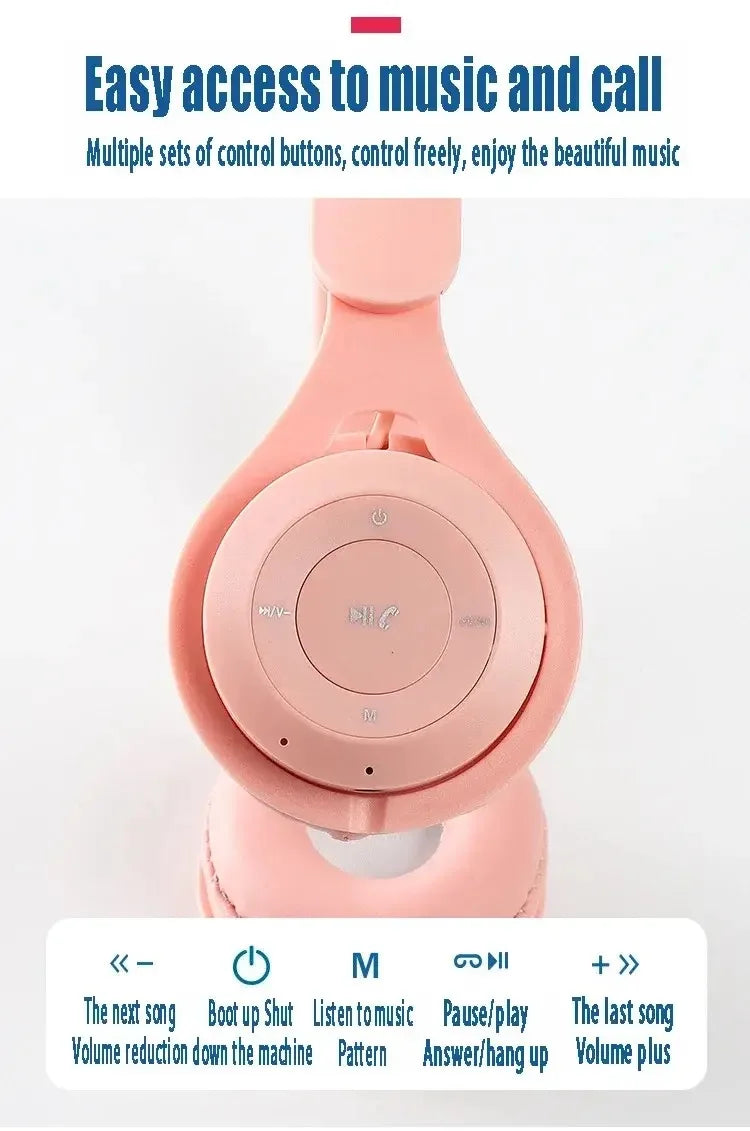 Y08 Macaron Wireless Bluetooth Headphones With Microphone Wired Earphones Gaming Headset Gamer Mp3 Players Choice Kids Gifts Viralgem Store