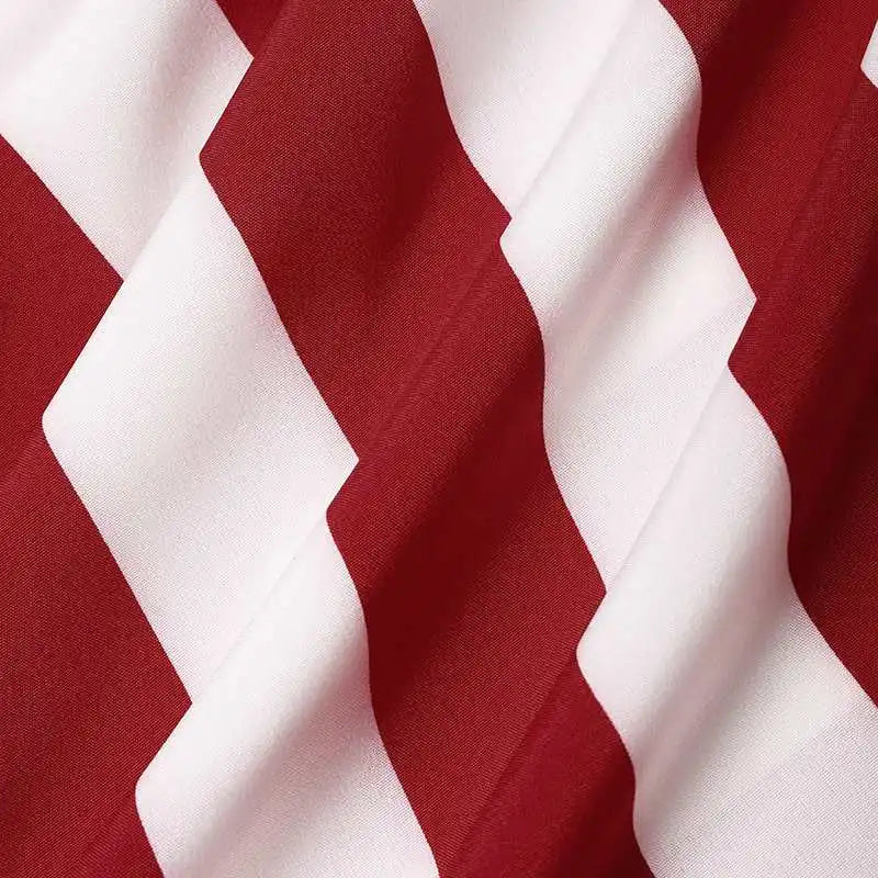 Stripe Maxi Dress VONDA Women Sexy Off Shoulder Printed Sundress 2024 Elegant Casual Loose Short Sleeve Robe Bohemian Vestidos