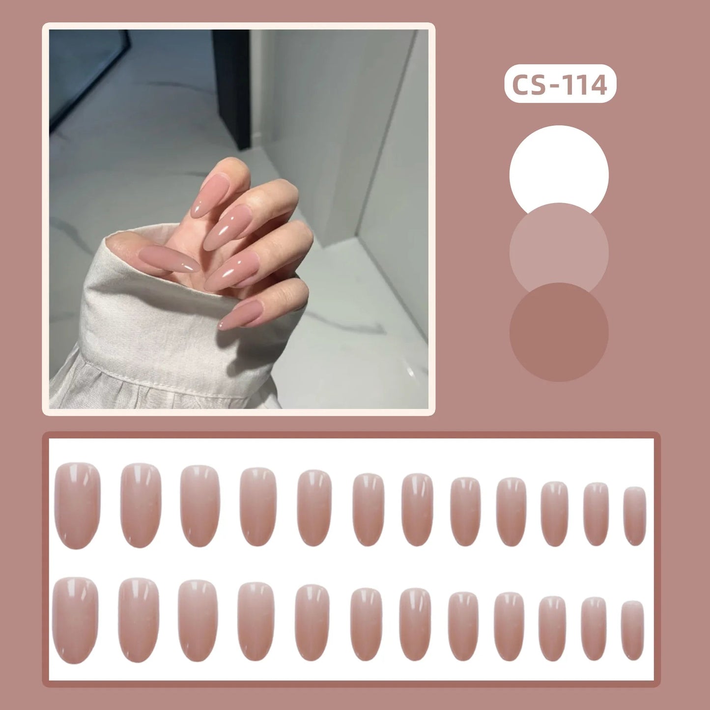 24p Artificial Acrylic Finished Sticky Nails Black Almond Nail Art Fake Nails Handmade Long Ballet Removable Press on Nail Tips Viralgem Store