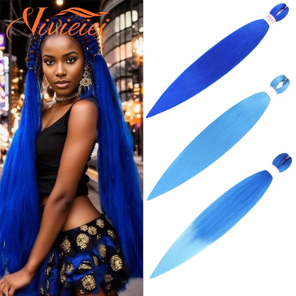 Synthetic Jumbo Braids Hair Extensions 28 Inch Braiding Hair Pre Stretched Orange Green White Blue Red Pink Purple Braids Viralgem Store