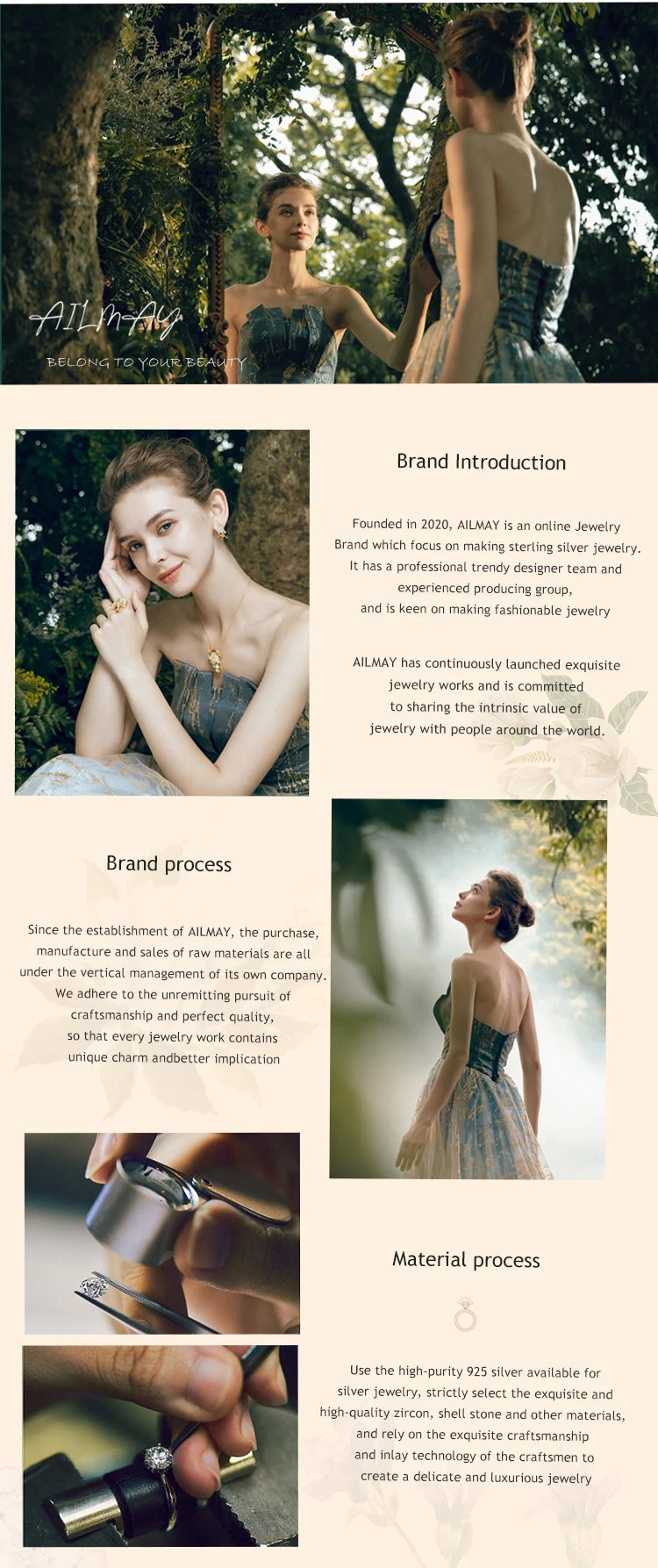 Ailmay 925 Sterling Silver Fashion Colorful Round Zirconia Stackable Finger Ring For Women Elegant Wedding Accessories Jewelry Viralgem Store