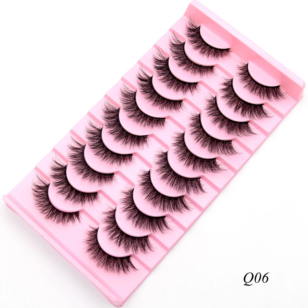 Visofree 3/10 Pairs Faux Mink Lashes Make Up Eyelashes Thick False Cils Natural Eyelash Extension Hand Made Fake Eyelashes Q03