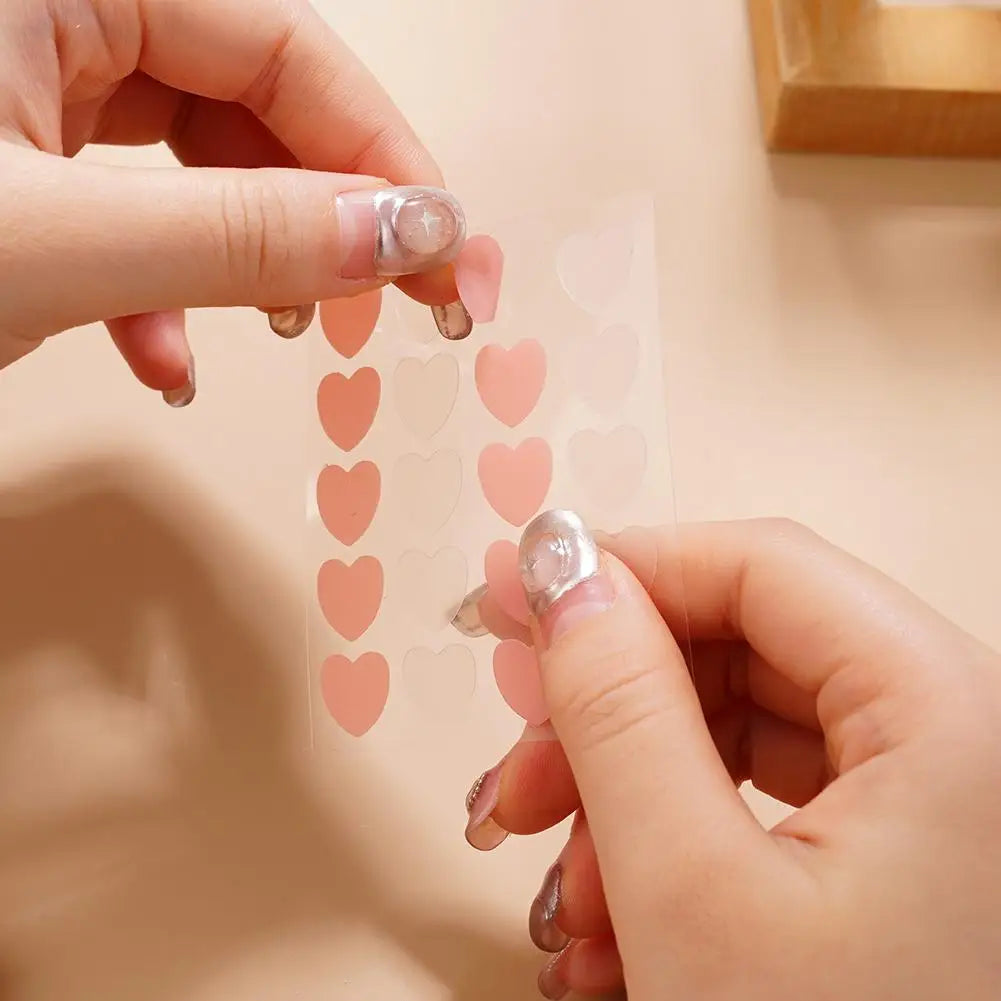 12/20 Counts Acne Care Patches Cute Pink Heart Shaped Acne Pimple Patches Invisible Acne Cover Treatment Stickers Skin Care Viralgem Store