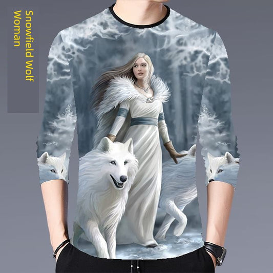 Trendy Printed Casual Long-Sleeved Chinese Style Top Hanfu