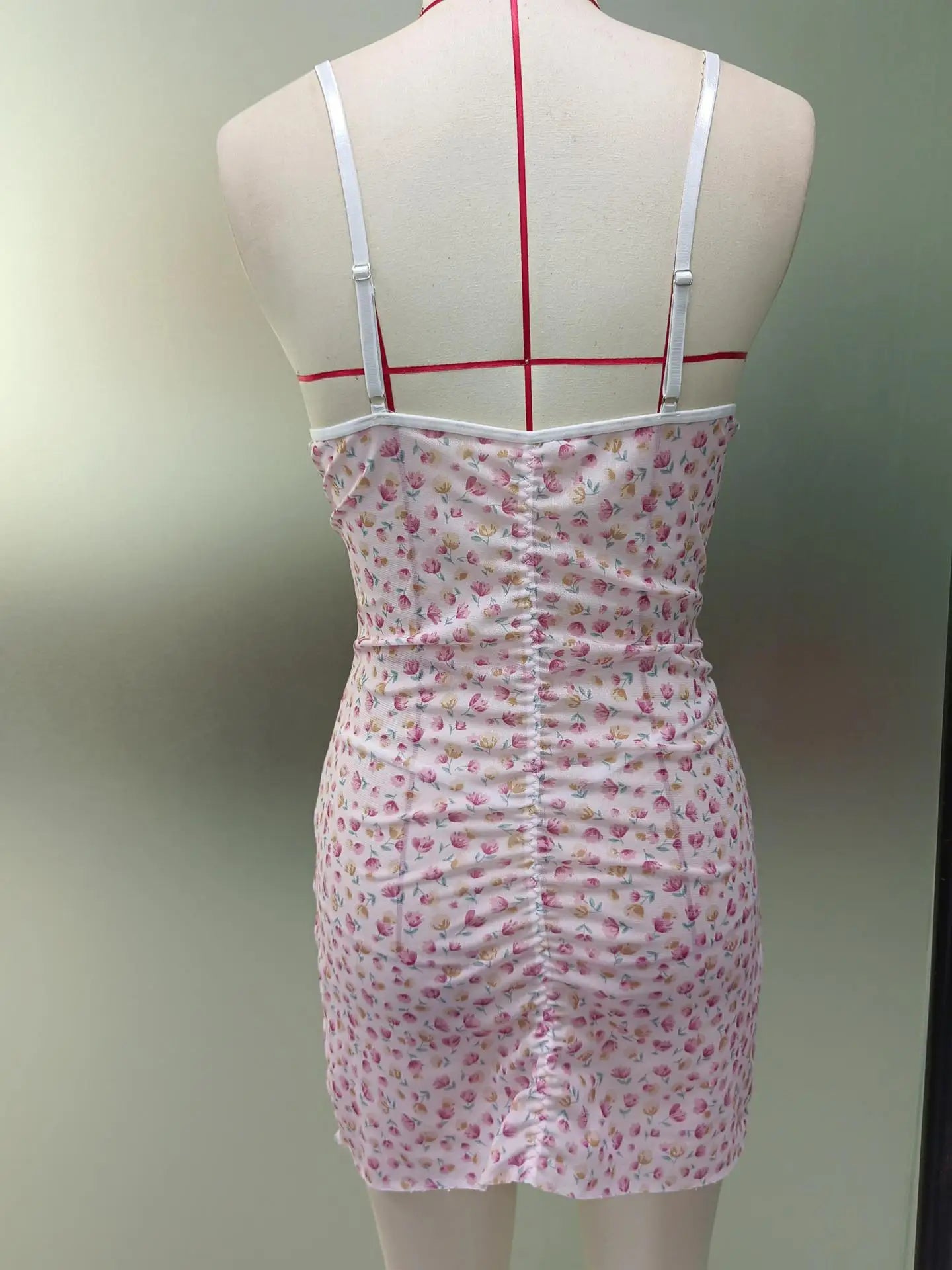 2PCS Women New Pajamas Summer Sexy Suspenders Mid-length Skirt Sexy Lingerie Women's Temptation Set Sexy Dresses Pijamas