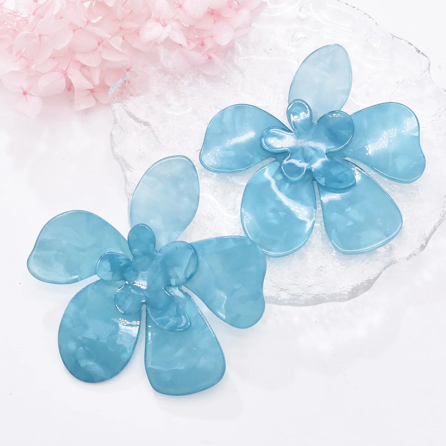 Acrylic Fashion Big Flower Pendant Earrings Double Layer Flowers Women's Earrings for Women 2023 New Party Jewelry Gifts