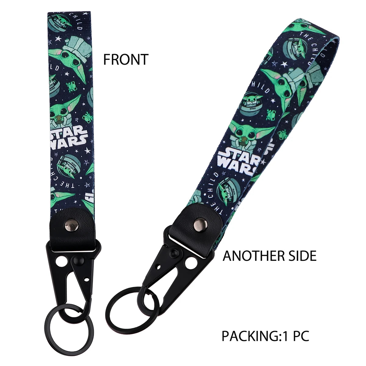 YQ1385 Stitch Eagle Beak Keychain Lanyard Yoda Keyrings Venom Short Keychain Strap Car Keys Bags Pendant Holder Fans Gift