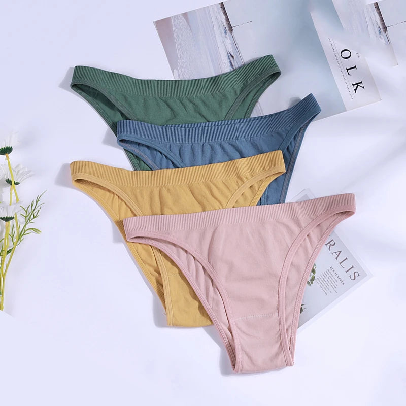 2PCS Women Panties Set Seamless Underwear Set Female Low Rise Briefs Underpants Sexy Lingerie Pantys 2022 Viralgem Store