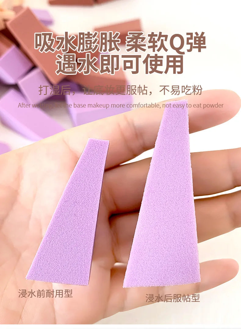 50 Pieces Makeup Sponge  For Face Curve Blending, Latex Free, Small Wedge Shaped Smooth Apply Beauty Sponge Applicator