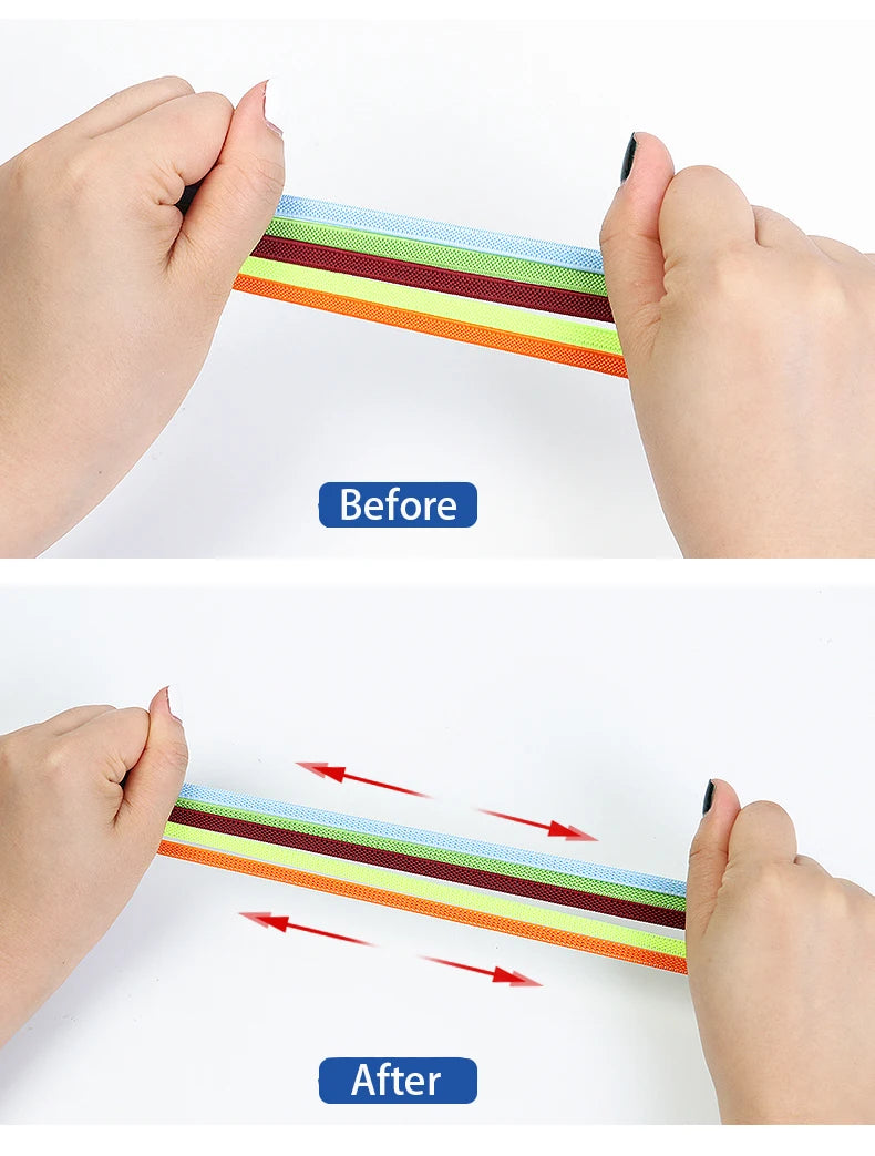 1Pair No Tie Shoelace Elastic Shoelaces Leisure Sneakers Quick Flat Shoelaces Lazy Shoe Laces Nice Buckle Kids and Adult Unisex