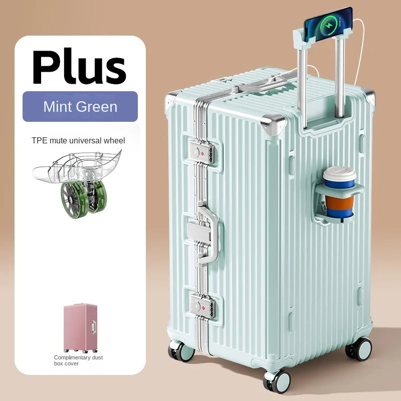 28/30/32 inch Travel Suitcases Large Capacity New Strong and Durable Thickened PC Aluminium Frame Trolley Suitcase 20'' Carrier Viralgem Store