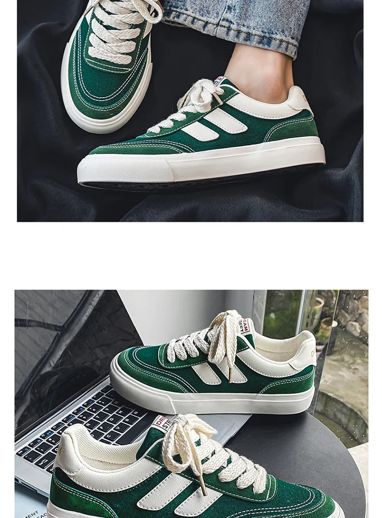 2023 Hot Sale Canvas Shoes Men Skateboard Shoes Platform Comfortable Casual Walking Streetwear Teenager Men Vulcanize Shoes Viralgem Store