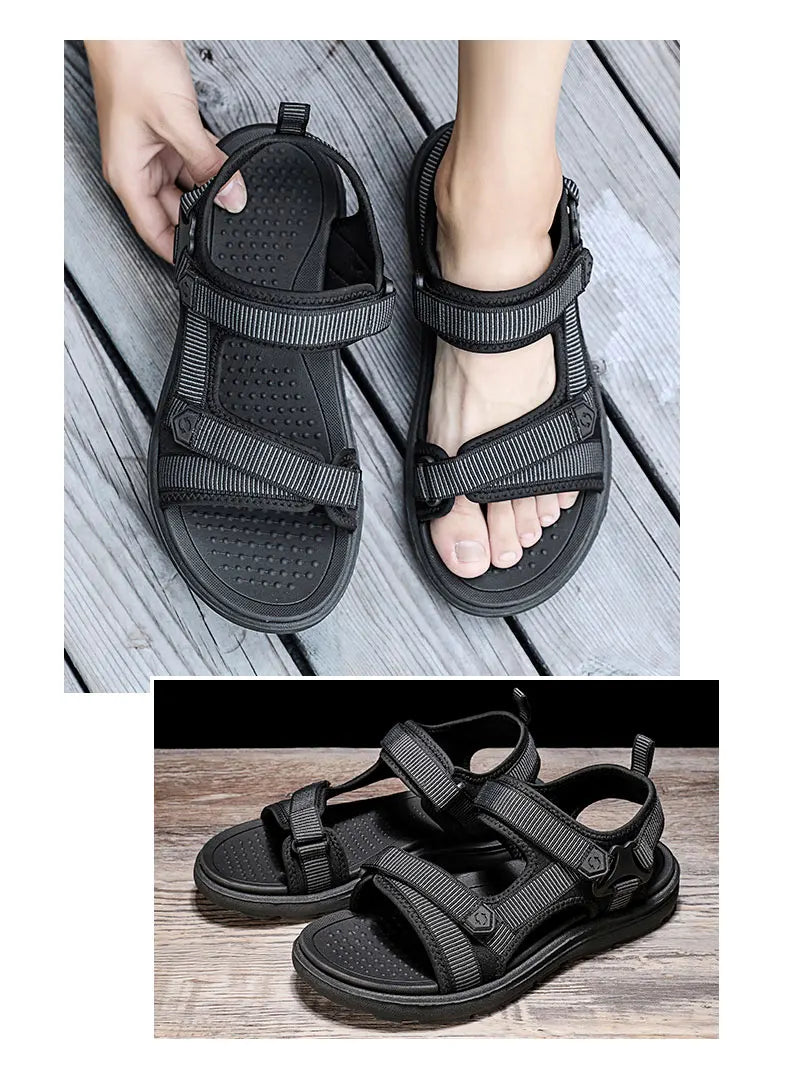 Vanmie Sandal Men 2023 Summer Sandals for Men Leisure Beach Sandals Male Summer Shoes Lightweight Outdoor Casual Shoes