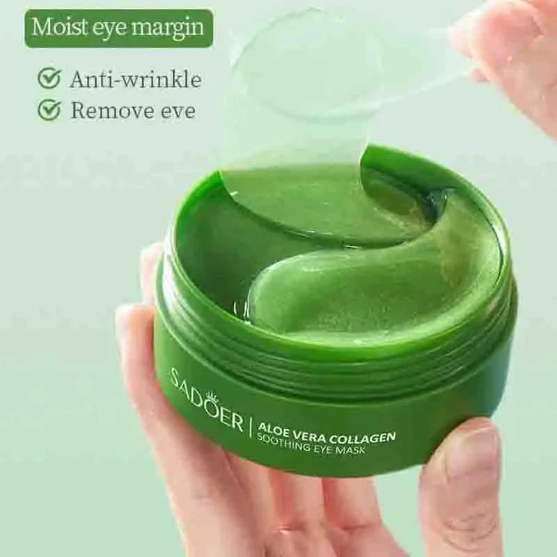 60pcs Aloe Vera Collagen Eye Mask Anti Dark Circles Removal Eyes Bags Moisturizing Firming Eye Patches Eyes Skin Care Products Viralgem Store