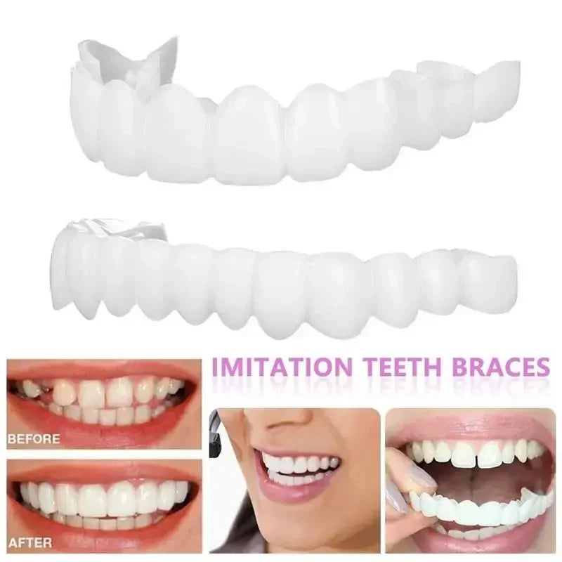 2024 Adult Adjustable Dentures Teeth Set Adjustable Snap-on Fake Teeth Portable Braces Decorate Gaps For Teeth Oral Hygiene Care