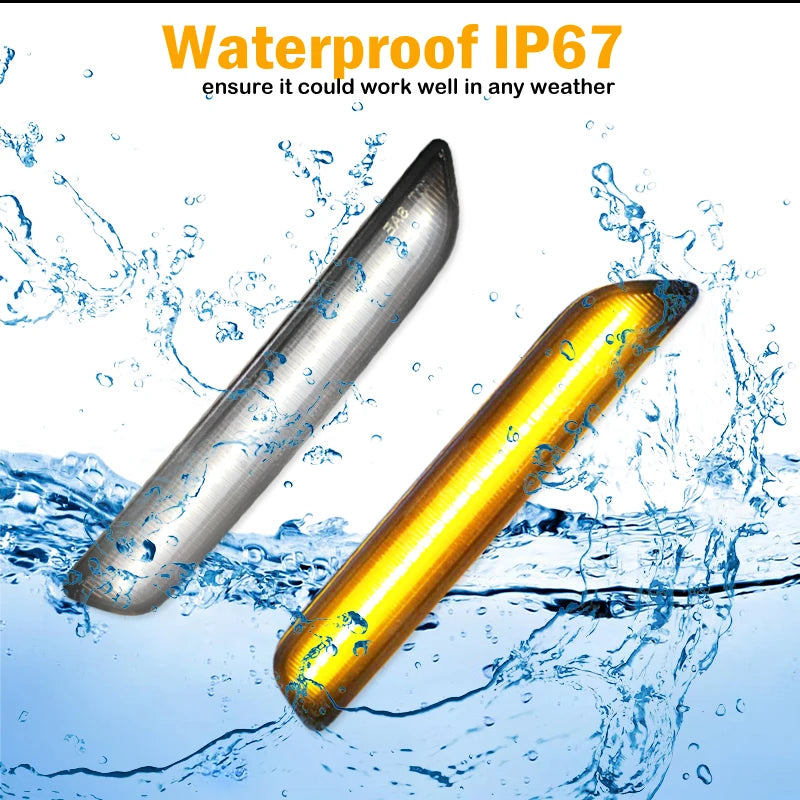 2pcs Car Front Rear Bumper Side Marker Light White For Ford Mustang Base GT Shelby GT500 Boss 302 2010 2011 2012 2013 2014