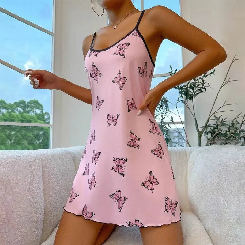 Women Pajamas Nightgowns Nightdress Slip Skirt Comfortable Ventilate Casual Viralgem Store