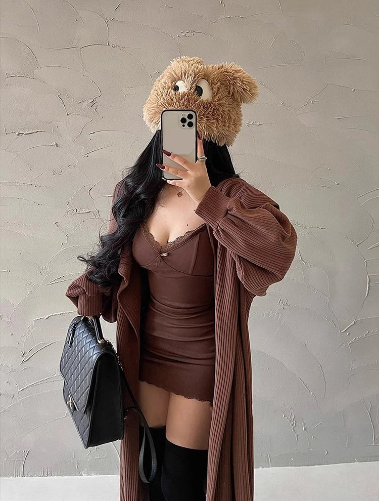 Y2K Retro Lace Patchwork Spaghetti Strap Black Bodycon Dress Mini Fashion Aesthetic Bow Club Party Sexy Dresses for Women Viralgem Store