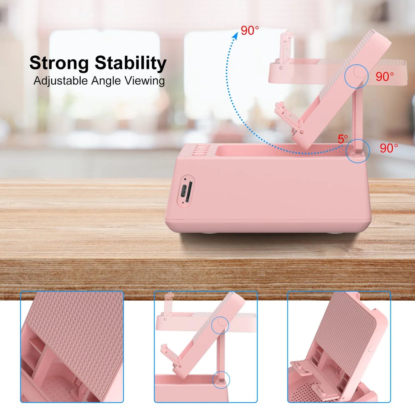 WISETIGER S207 BT5.3 Speaker Music Speaker Wireless with Loud Alarm Clock Gift Speaker with 12H Display Viralgem Store